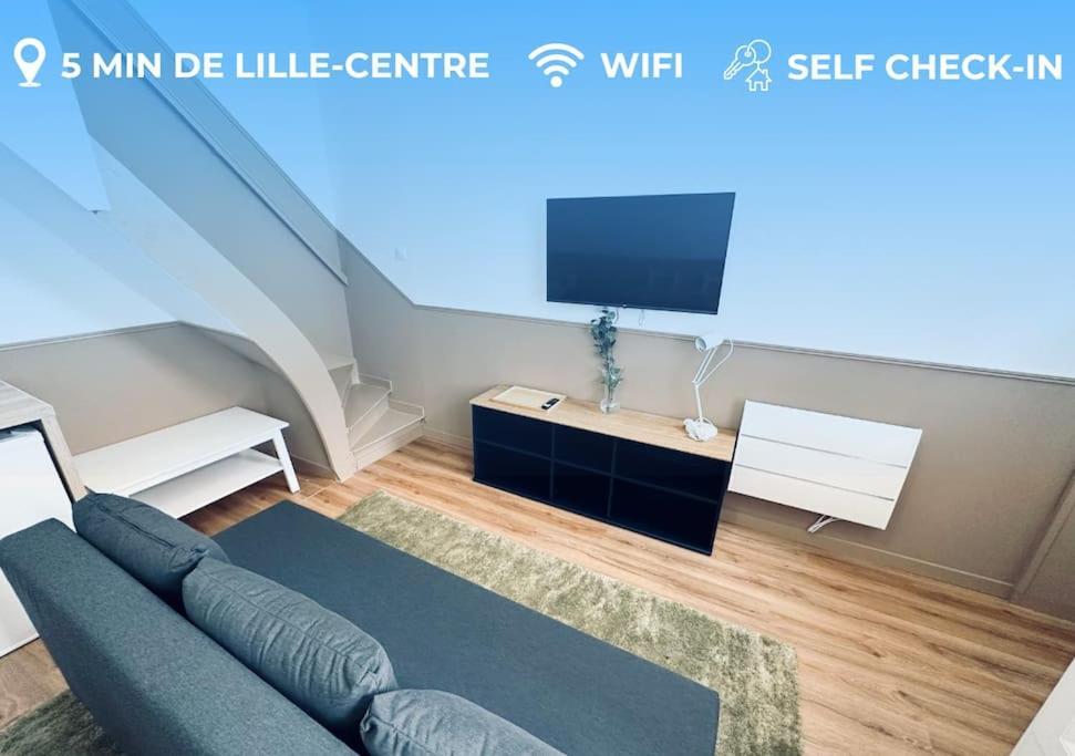 Nouveau! Centre Lille T3 Avec Wifi, Tv, Netflix Luaran gambar